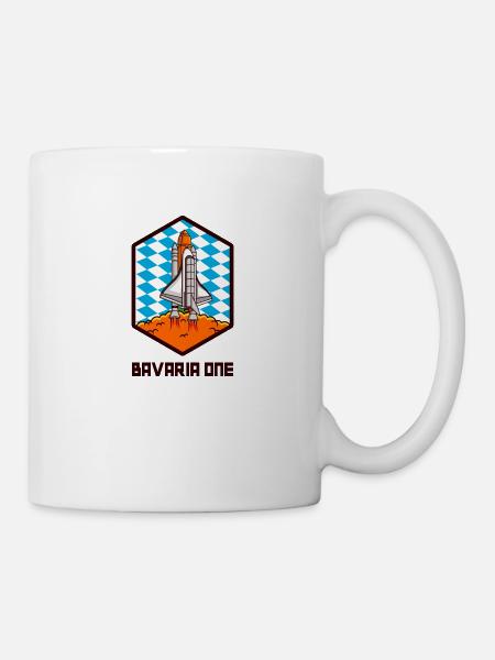 BAVARIA ONE Raumfahrt Bayern Geschenk - Tasse - Weiß