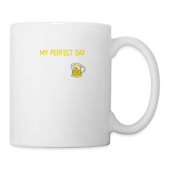 MY PERFECT DAY Segeln Segelboot T-Shirt - Tasse - Weiß - Rechts
