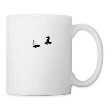 Lustiges Schach Schachspiel T-Shirt - Tasse - Weiß - Rechts