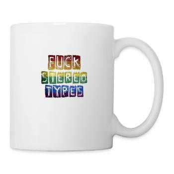 baiser arc-en-ciel stéréotypé - Mug blanc - blanc - Droite
