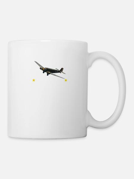JU 52- Tante JU T-Shirt - Tasse - Weiß