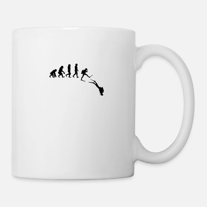 Taucher Evolution Tauchen Geschenkidee - Tasse - Weiß