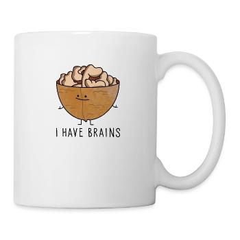 Drôle noyer intelligent - Mug blanc - blanc - Droite