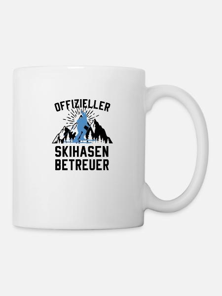 Skihasen Betreuer Skifahren Skifahrer Geschenk - Tasse - Weiß