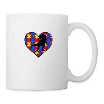 AUTISM AWARENESS DINO autism gift autistic - Mug - white - Right