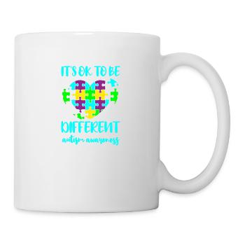 AUTISM DIFFERENT IS OK Cadeau pour les personnes autistes - Mug blanc - blanc - Droite