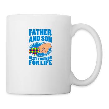 AUTISM FATHER and son gift autistic dad - Mug - white - Right