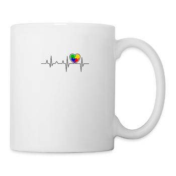 AUTISM HEARTBEAT Autism Awareness Gift - Mug - white - Right