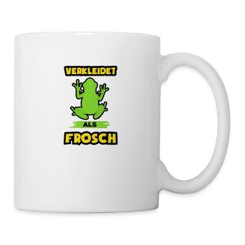 FROSCH VERKLEIDUNG Karneval Fasching Fasnacht - Tasse - Weiß - Rechts