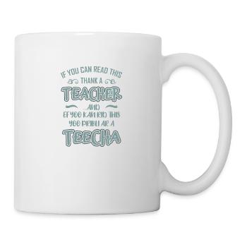 WENN DU LESEN KANNST Geschenk Für Englisch Lehrer - Tasse - Weiß - Rechts