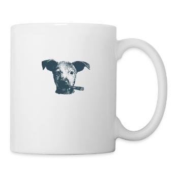 ZIGARREN HUND COMIC Geschenke Zigarrenraucher - Tasse - Weiß - Rechts