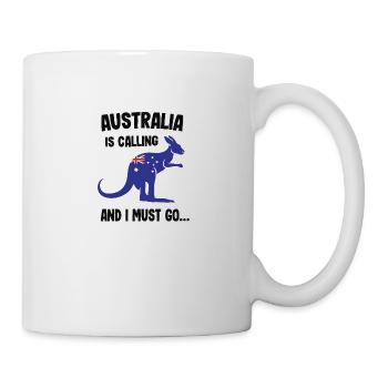 L'Australie appelle un cadeau kangourou - Mug blanc - blanc - Droite