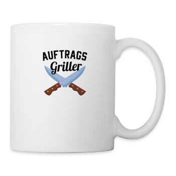 Grillmeister Geschenk Auftragsgriller Grillen BBQ - Tasse - Weiß - Rechts