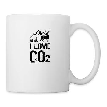 I Love Co2 Anti Grüne Klimawandel Demo - Tasse - Weiß - Rechts