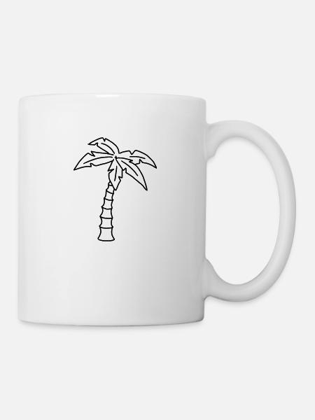 Palm tree sketch - Mug - white