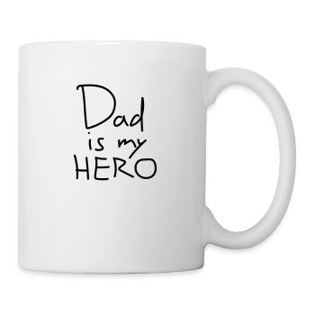 Dad is my HERO - Papa ist mein Held - Tasse - Weiß - Rechts