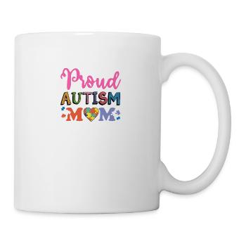 Autism Mum Mama Autism Puzzle Gift - Mug - white - Right