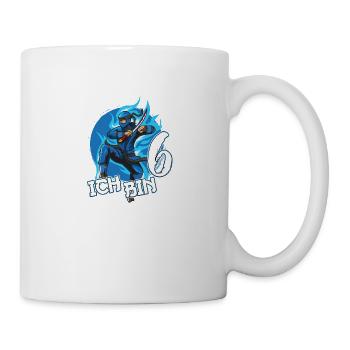 Blauer Ninja Sechsten 6 Geburtstag Junge Geschenk - Tasse - Weiß - Rechts