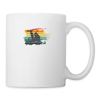 Retro Faultier Vintage Geschenk - Tasse - Weiß - Rechts