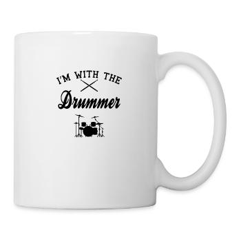 DRUMMER GIRLFRIEND gift drum kit for - Mug - white - Right