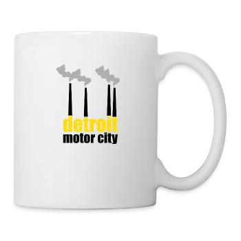 Detroit motor city techno rave gift saying - Mug - white - Right
