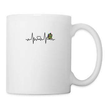 AUTISM HEARTBEAT World Autism Day Gift - Mug - white - Right