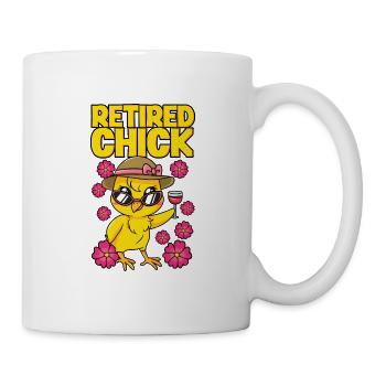 Retired Chick Funny Retirement Saying - Mug - white - Right