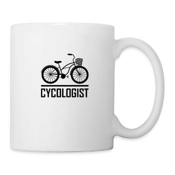 CYCOLOGIST Bicycle Funny Cycling Cyclist - Mug - white - Right