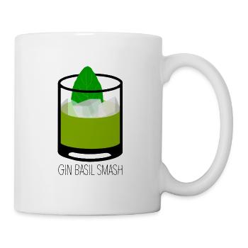 Gin Basil Smash Cocktail Alkohol - Tasse - Weiß - Rechts