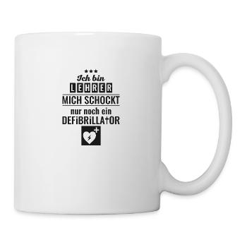 Lehrer defibrillator Geschenk Schule Professor - Tasse - Weiß - Rechts