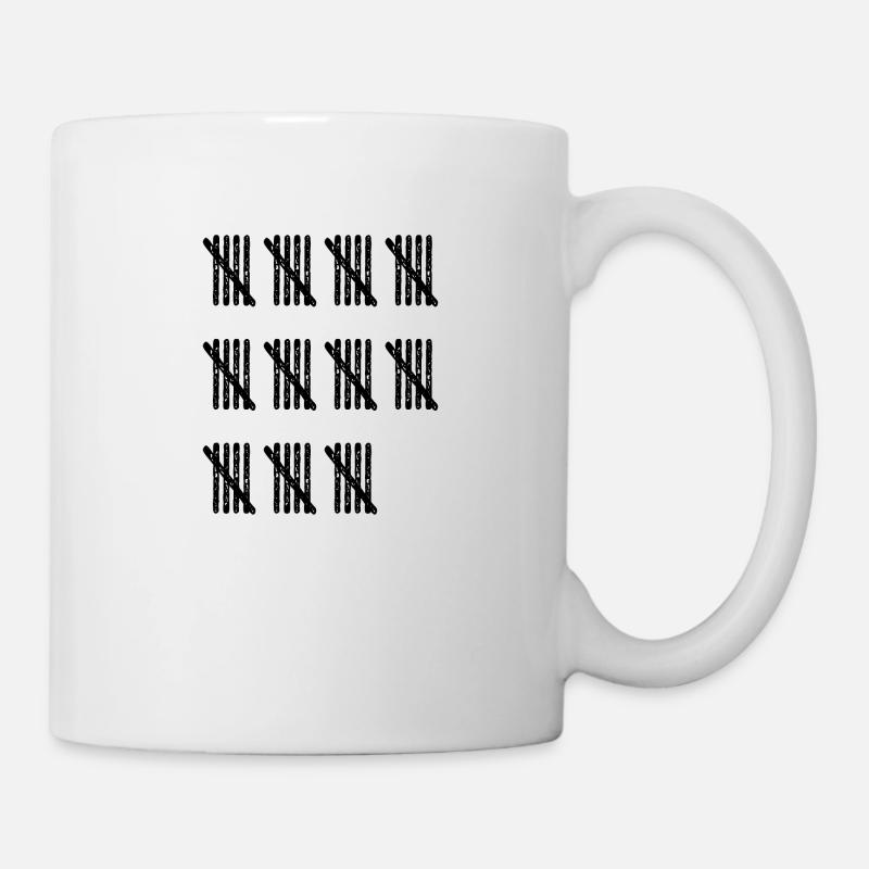 STRICHLISTE 55 Geburtstag Papa Lustig - Tasse - Weiß