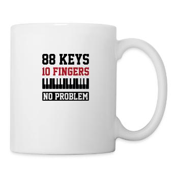 Keys fingers Pianist Klavier Geschenk - Tasse - Weiß - Rechts