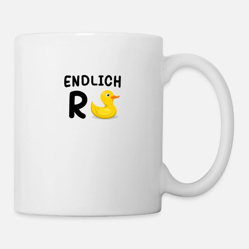 Endlich Rente Ente Opa Oma Geschenk Ruhestand - Tasse - Weiß