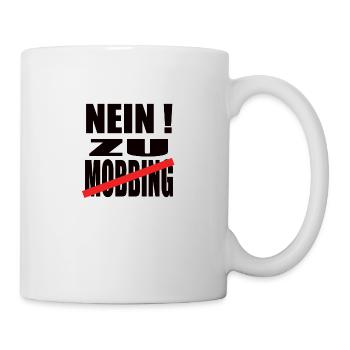 Gegen Mobbing Nein zu Mobbing - Tasse - Weiß - Rechts