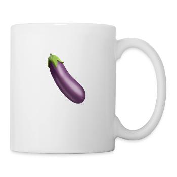 Aubergine Emoji Légumes Healthy Fun Drôle Humour - Mug blanc - blanc - Droite