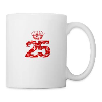 25 Zahl Krone - Tasse - Weiß - Rechts