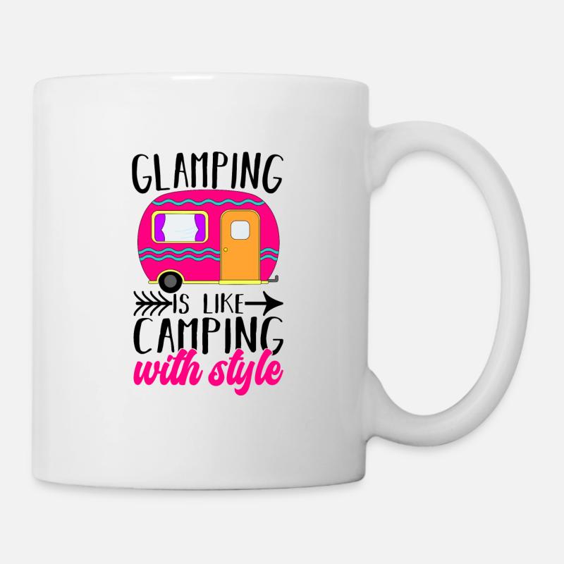 Glamping Glamper - Tasse - Weiß
