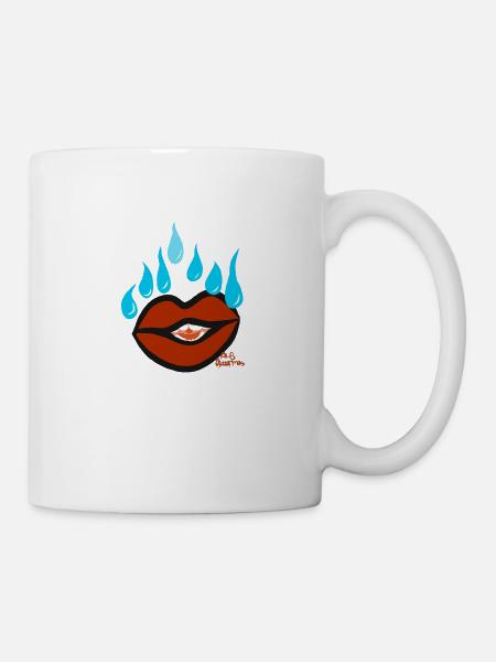 Lippen auf der Suche nach Tränen v6 00 - Tasse - Weiß