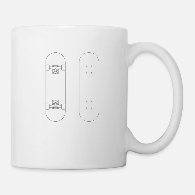 Skateboard black - Mug - white