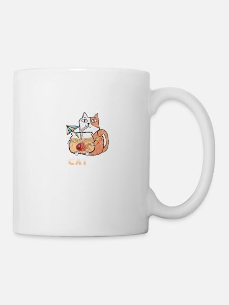 Vanilla Iced CATte Funny Caffeine Addict Cat - Mug - white