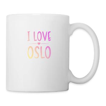 I Love Oslo - Tasse - Weiß - Rechts