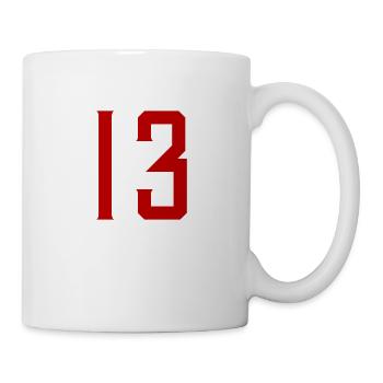 13 Zahl symbol - Tasse - Weiß - Rechts