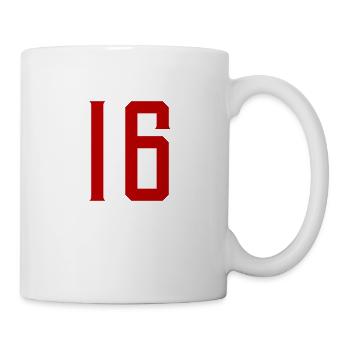 16 Zahl symbol - Tasse - Weiß - Rechts