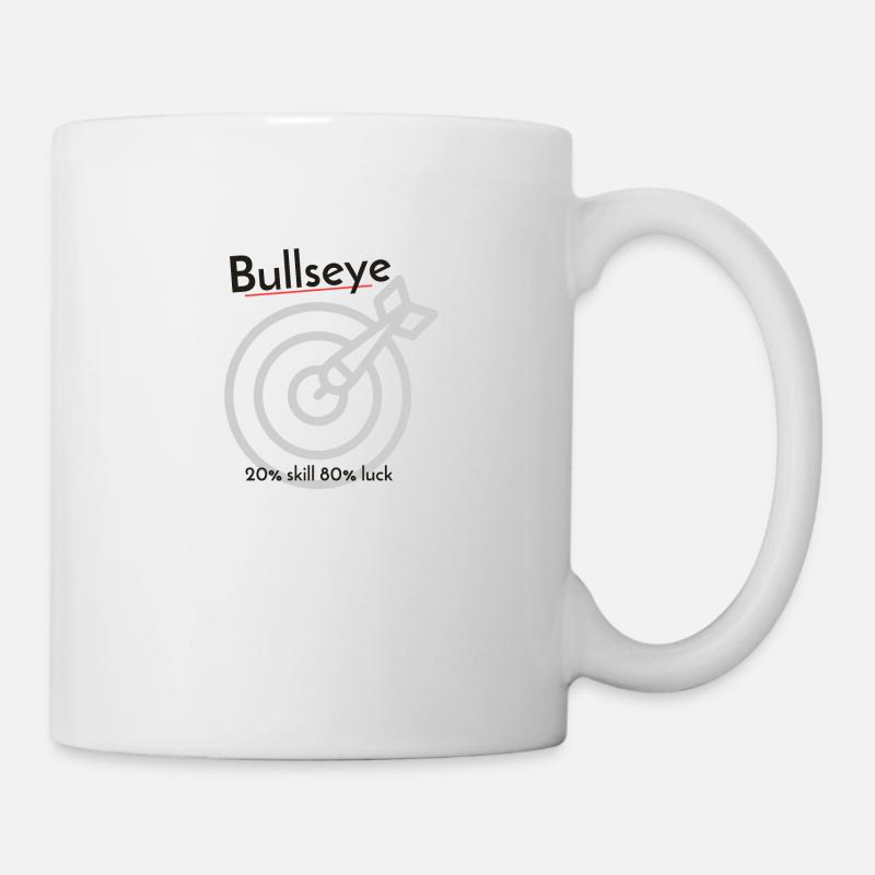 Bullseye Dart 80% Glück - Tasse - Weiß