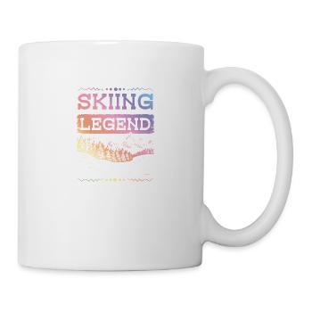 Légende du ski - Mug blanc - blanc - Droite