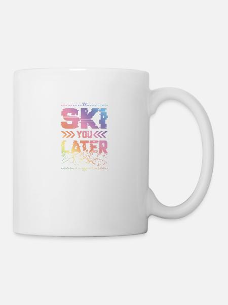 ski ski - Mug blanc - blanc