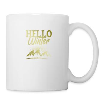 Bonjour Dire hiver - Mug blanc - blanc - Droite