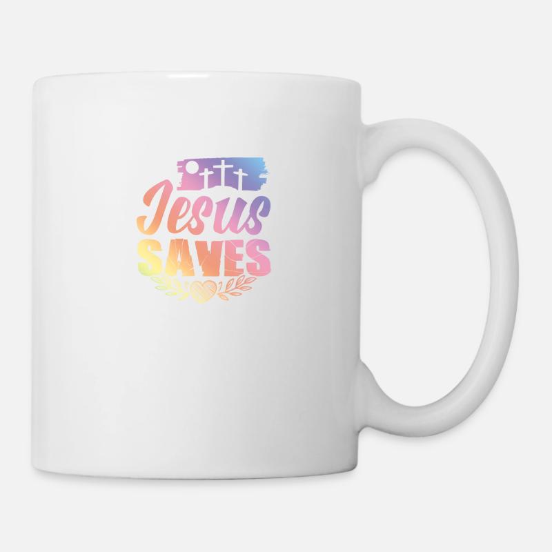 Jesus Saves - Tasse - Weiß