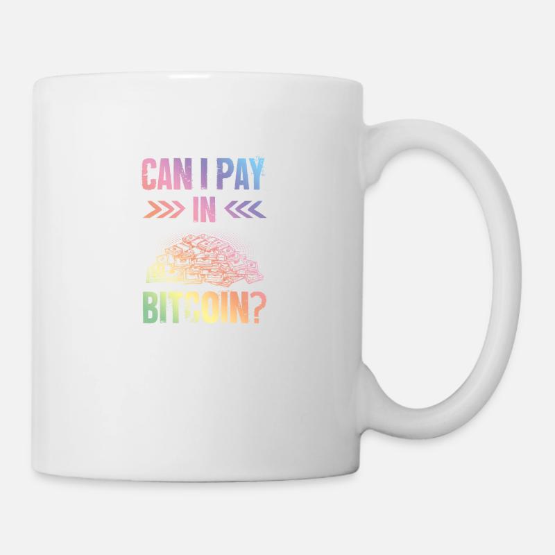 Payer avec Bitcoin - Mug blanc - blanc