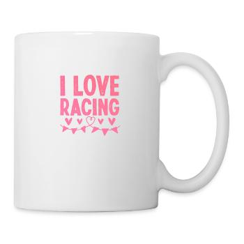 Ich liebe Rennen - Tasse - Weiß - Rechts